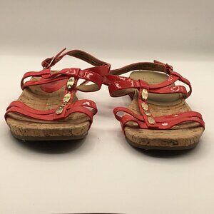 Sole Senseability Red/Gold Décor Sandals